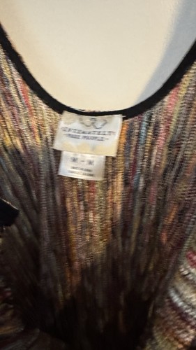 Usado en Excelente Condición✿ VESTIDO SIN CORDONES Free People M Transparente Túnica Multicolor Prendas para club nocturno - Imagen 2 de 3
