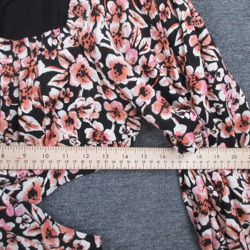 Free People Kleid Damen XS Jael Printed Minikleid Blumen Cut Out Langarm - Bild 5 von 13