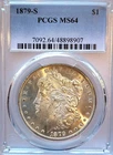 1879-S PCGS MS-64 Brilliant with slight obv. rim tone Morgan Silver Dollar #370