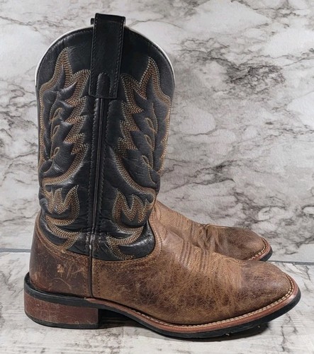 Laredo Montana Brown Leather Western Boots / 7800 / Men's Size 8.5 D - Picture 2 of 17
