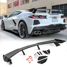 For 2020-2025 Chevy Corvette C8 Z51 Rear Trunk Spoiler High Wing Lip Gloss Black