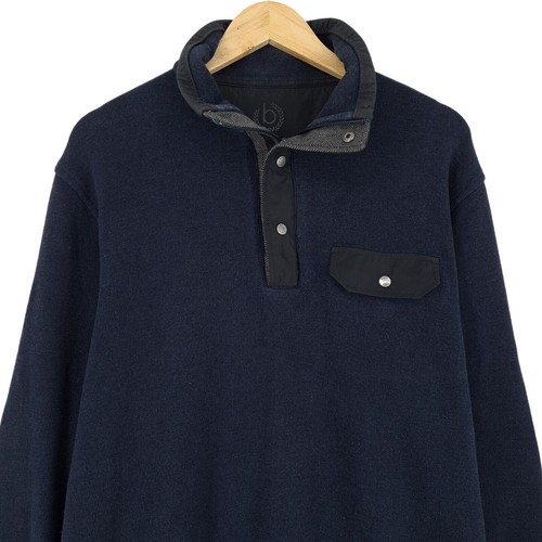 Bugatti Men Jumper Sweater Blue Hh6 Size L - Picture 3 of 10