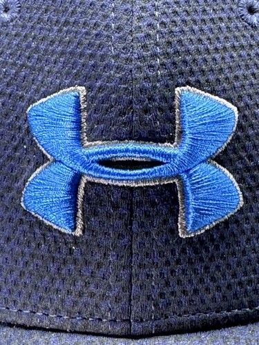 Under Armour Youth Fitted Baseball Hat Size Small/Medium Navy Blue Royal Blue - Picture 3 of 16