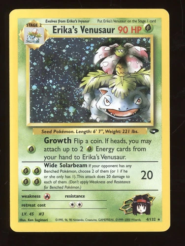 2000 Pokemon Gym Challenge Erika's Venusaur Holo Rare #4/132