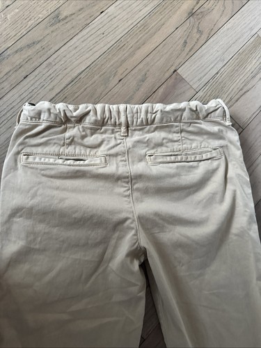 Nordstrom Big Boys Kids Flat Khaki Chino Pants Tan Youth 18 Adjustable Waist - Picture 4 of 6