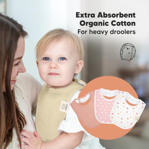 8-Pack Organic Baby Bibs for Boys, Girls - Soft Cotton Drooling and Teething ... - Bild 5 von 9