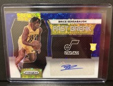 Brice Sensabaugh 2023-24 Panini Prizm Basketball Fast Break RC Blue Auto 20/49