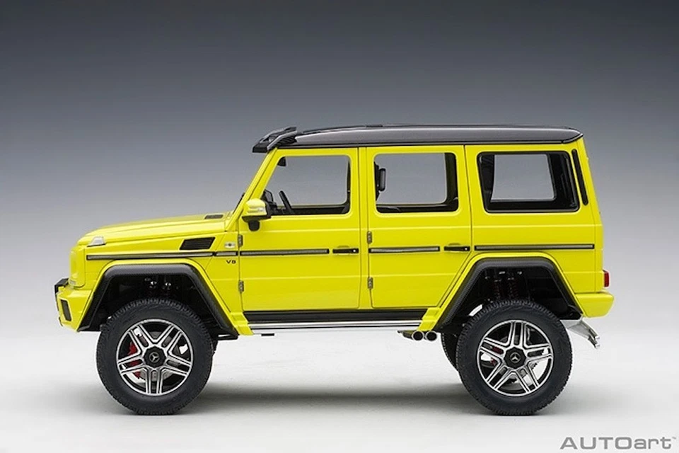 Coche modelo diecast AUTOart Mercedes-Benz G500 4X4 - amarillo, escala 1/18 Foto 4 de 4
