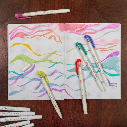 Portable 25-Pack Mildliner Double-Ended Brush & Fine Point Pens for Artists - Picture 4 of 10