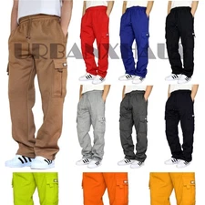 VICTORIOUS MEN'S FLEECE CARGO SWEATPANTS HEAVYWEIGHT S-6XL *FAST SHIP