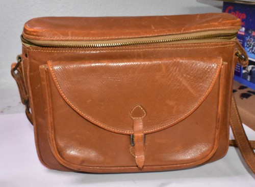 Vintage Hinson Full Grain Leather Camera Bag with Shoulder Strap - Picture 1 of 4