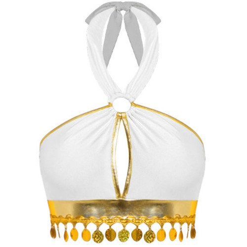 Women Dancewear Princess 2-Piece Indian Outfits Chiffon Skirt Stage Shiny Adult - Bild 28 von 99