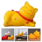 Cartoon Cat Decor Ceramic Cat Ornament Decorative Cat Figurine