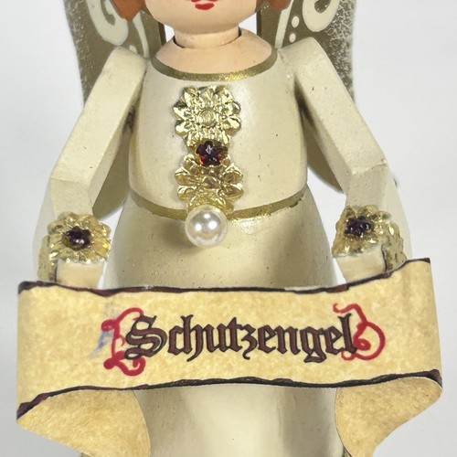 Kathes Wohlfahrt Wooden Guardian Angel  ~ Oberammergau Germany 3 ⅝ in - Bild 4 von 11