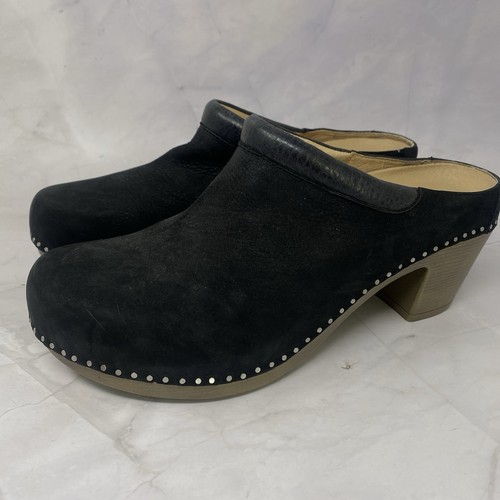LIKNU Dansko Sammy Nubuk schwarz Pantoletten Clogs Damen Gr. 42 US 11,5 - 12 M Slipper