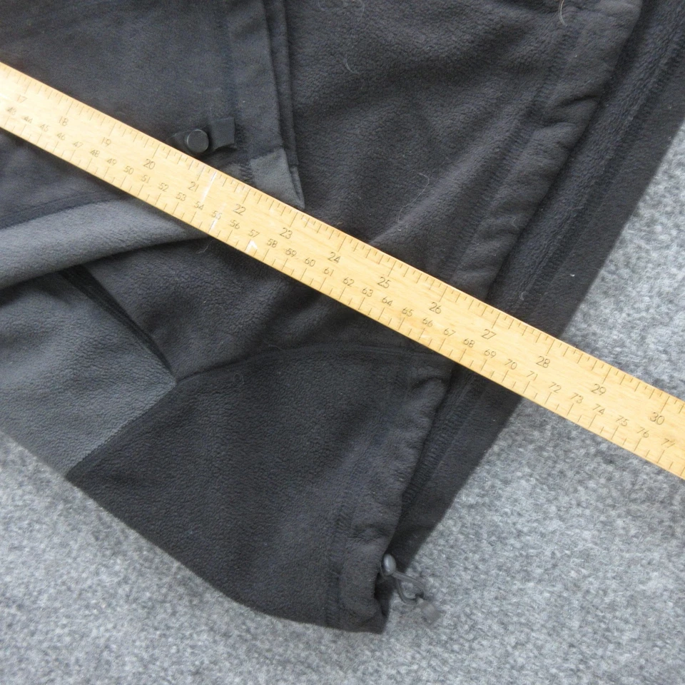 Chaqueta The North Face Para Hombre Grande Negra Gris Polar Cremallera Completa Bolsillo en el Pecho Foto 3 de 4