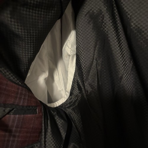 Joseph Abboud JOE Modern Fit Lila Kariert Sport Mantel Blazer 100% Wolle Herren 40R - Bild 6 von 7