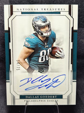 2018 National Treasures Dallas Goedert #117 Autograph Silver Holo /75 SSP (RC)