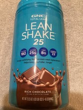 GNC Total Lean Shake 25 Rich Chocolate 1.83 Lbs Meal Replacement, Exp 08/16/2025 10.92 per gallon