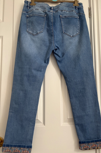 Izabel London Größe 16 Lightwash Crop Turnup Jeans - Bild 2 von 11