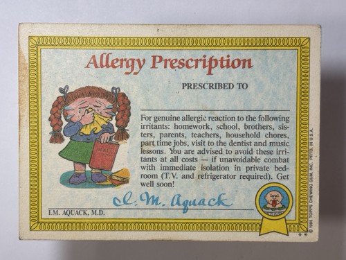 1985 Garbage Pail Kids GPK -Series 1 -Matte #3b HEAVIN’ STEVEN (VG) See PICS!! - Picture 4 of 10