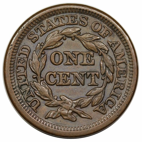 1848 Braided Hair Large Cent, N-9, ex Grellman collection - Picture 2 of 3