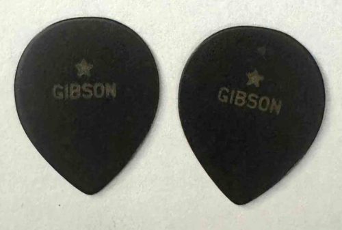 Vintage Gitarren-Plektren-Set #334 - Paar 1950er Gibson Star Plektren Les Paul geformt!