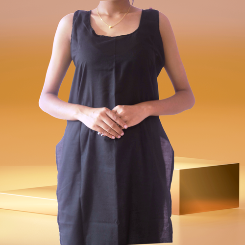 Kombipack 2 lange Baumwoll-Innenslip für Damen - transparente Kurtis & Kleider Damen - Bild 202 von 240