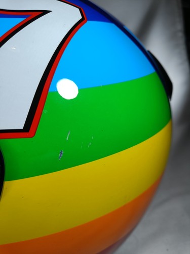 AGV Rossi Peace Barry Sheene 7 Tribute Motogp Replica Motorradhelm Rainbow - Bild 13 von 14
