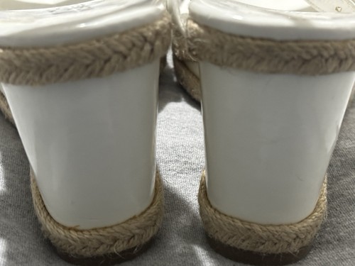 Michael Michael Kors Women's White Lowry Espadrille Platform Wedge Sandals 6 M - Picture 12 of 21