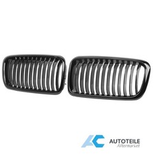 Kühlergrill Grill Einzelsteg Glanz Schwarz für Den BMW 7Er E38 Nieren Ziergitter