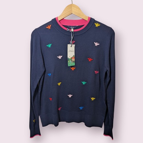 Joules Womens Mariella Pullover Sweater Embroidered Bees UK12 - Picture 1 of 13