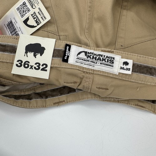 Pantaloni Mountain Khaki Uomo 36x32 REALI Camber 105 Retro Khaki Vestibilità Classica NUOVI - Foto 7 di 12