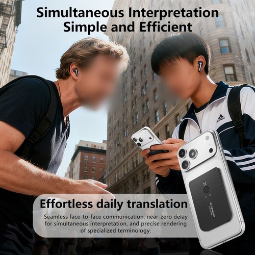 Multilingual AI Translator Device 140 Plus Languages Magnetic Charging - Picture 3 of 12