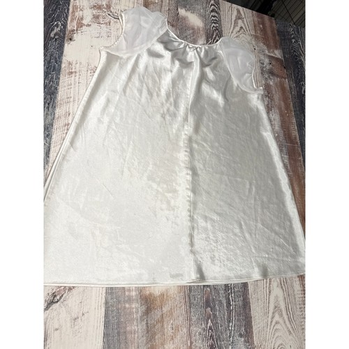 Vintage Morgan Taylor Satin Nightgown with Sheer Overlay