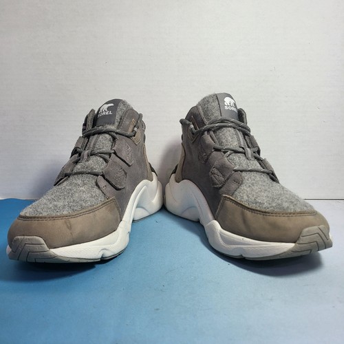 Sorel Kinetic RNEGD Lace Boots Womens Size 8.5 Gray Waterproof Suede Shoes - Picture 4 of 9