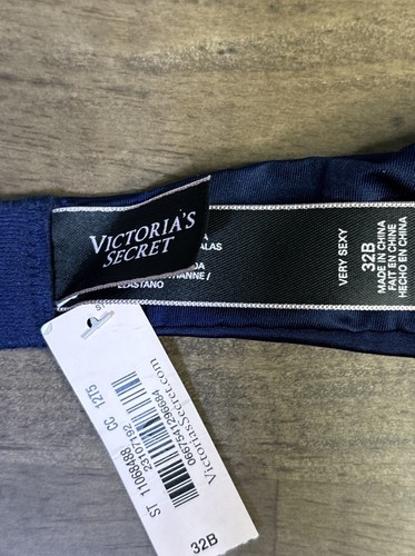Victoria’s Secret reggicalze pizzo collo alto bralette rosa fluo e blu 32B molto sexy - Foto 5 di 9
