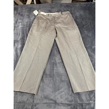 Perry Ellis Mens Dress Pants Size 34x30 Quarry Gray Tencel Lyocell Blend New