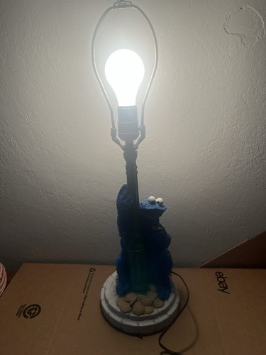 Vintage 1970s Jim Hensons Muppets Inc Sesame Street Cookie Monster Table Lamp - Picture 3 of 9