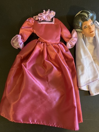 Vintage 1991 Mattel Disney Wicked Stepmother Doll Mask & Costume Set - Picture 3 of 4