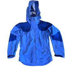 Patagonia CSS Ski Snow Board Jacket Women’s XS Zipper Raincoat Blue Waterproof