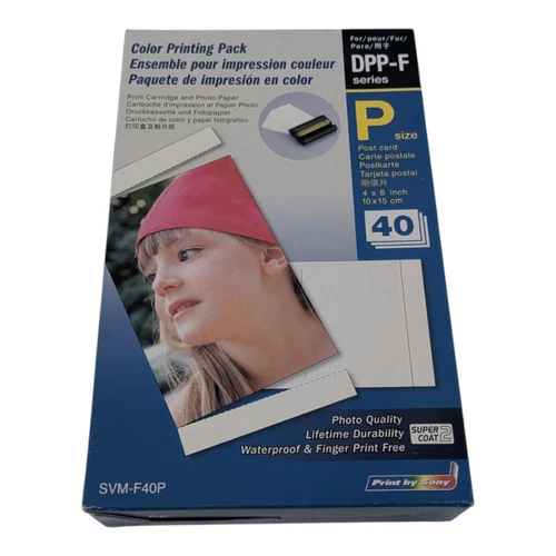 Sony SVM-F40P Colour Printing Cartridge Ribbon Paper DPP-F Series 40 Pack (CF)