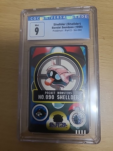 Pokemon Karte Japanisch - Shellder No. 090 - Sealdass Sticker - Bandai CGC 9