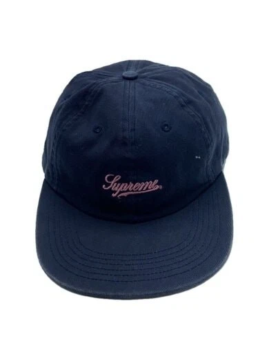 Casquette Supreme Free Cotton Nvy homme 17Ss logo script 6 panneaux AEc56