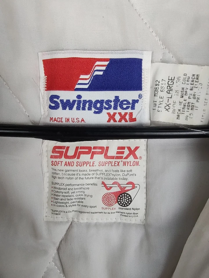 Chaqueta de Colección Swingster EE. UU. Centro de Entrenamiento Olímpico para Hombres 2XL Rojo Blanco Azul Años 90 Foto 3 de 4