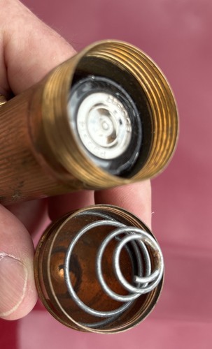 Vintage Copper? Flashlight Bullet Torpedo Style tested WORKS 1921 - Picture 5 of 7