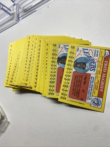 1989 Topps League Leaders Mini Baseball Set of 77 with 18 HOFer Cards - MINT - Picture 5 of 5