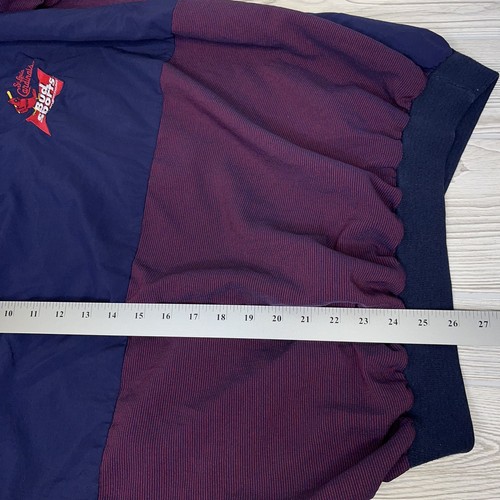 VTG St Louis Cardinals Bud Sports Productions Pullover Windbreaker Shirt Large - Picture 11 of 12