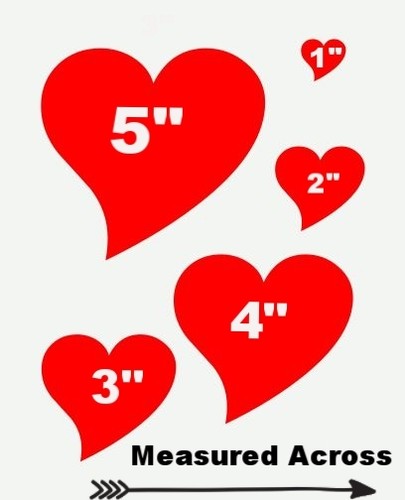 Plantilla Corazones Primitivos de San Valentín 2 Estilos Diferentes 5 Tamaños Arte Popular Country - Imagen 1 de 2