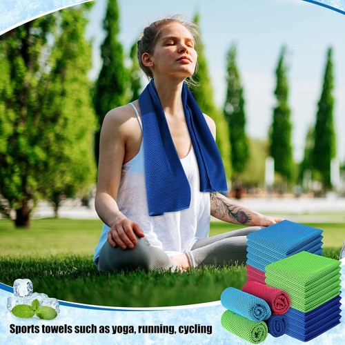 BBTO 32 x 12 Inch Microfiber Ice Towel, Large, Classic Colors, 50 Pack - Picture 5 of 5